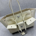 Bel Air Carry All Bag 30 in White Nappa Lambskin Silver Hardware