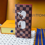 LV Collaboration Suit Clip  Brown PVC Fabric with Leather 274756
