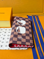 LV Collaboration Suit Clip  Brown PVC Fabric with Leather 274756
