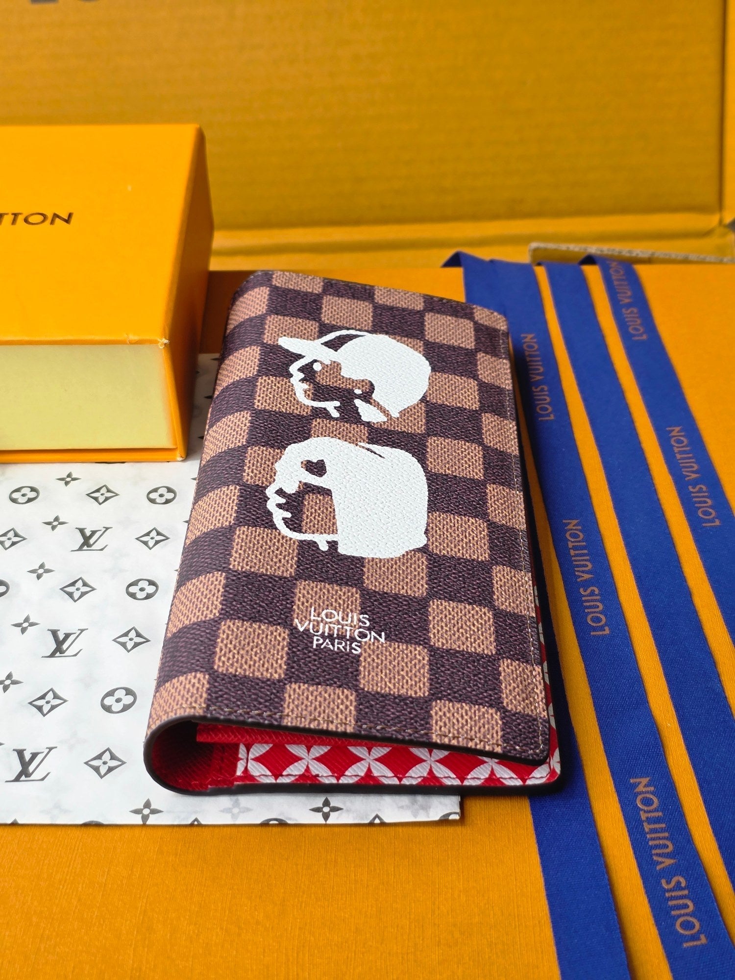 LV Collaboration Suit Clip  Brown PVC Fabric with Leather 274756