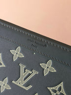 LV Collaboration Suit Clip Dark Green Monogram Canvas Calfskin 274800