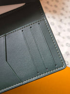 LV Pocket Dark Gray Wallet in Montgomery calfskin 274803