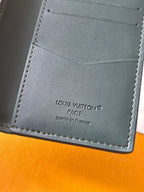 LV Pocket Dark Gray Wallet in Montgomery calfskin 274803