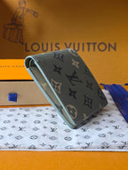 Lv Card Holder 11.5 Camouflage Green PVC Fabric with Leather 274820