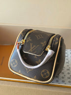 LV Dopp Kit Toilet Pouch Brown Monogram Canvas 274853