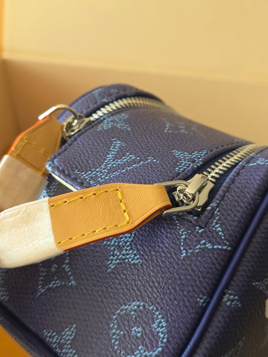 LV Dopp Kit Toilet Pouch Royal Blue Monogram Canvas 274854