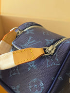 LV Dopp Kit Toilet Pouch Royal Blue Monogram Canvas 274854