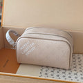 LV Dopp Kit Toilet Pouch Apricot Monogram Canvas 274855
