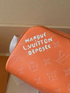 LV Dopp Kit Toilet Pouch Orange Monogram Canvas 274857