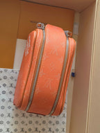 LV Dopp Kit Toilet Pouch Orange Monogram Canvas 274857
