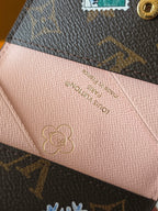 LV Christmas Edition Card Holder Brown Monogram Canvas 274903