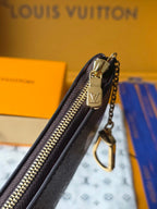 LV Vivienne Winter Holiday small card/key holder Brown Canvas 274927