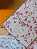 LV  New Cat Passport Holder Brown PVC Monogram Fabric paired with Cowhide 274996
