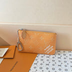 LV Key Pouch S Yellow PVC Fabric with Leather 275144
