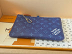 LV Pochette Accessoires Dark Blue PVC Fabric with Leather 275162