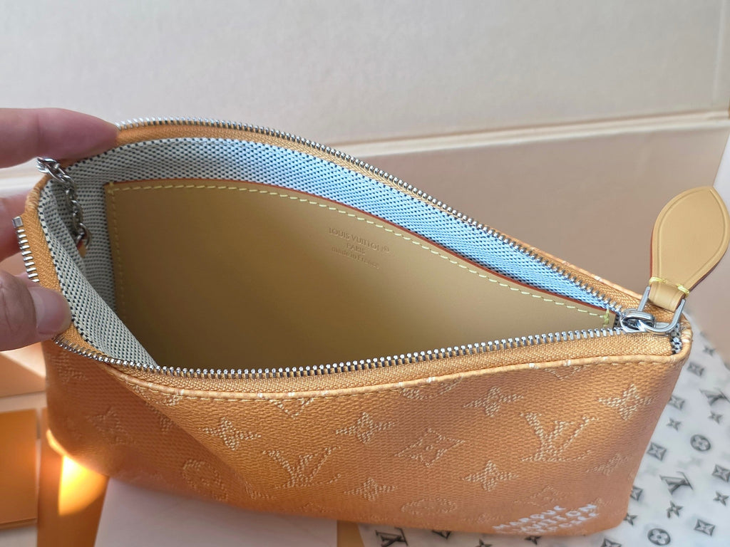 LV Pochette Accessoires Yellow  PVC Fabric with Leather 275164
