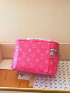 LV Nice Mini Toiletry Bag Rose Red Monogram Canvas 275166
