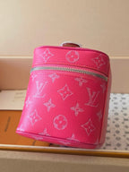 LV Nice Mini Toiletry Bag Rose Red Monogram Canvas 275166