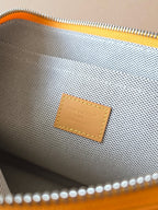 LV Pochette Voyaye Souple Clutch Bag Yellow Monogram Eclipse Canvas 275168