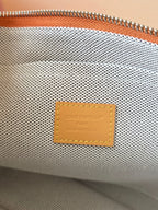 LV Pochette Voyaye Souple Clutch Bag Orange Monogram Eclipse Canvas 275171
