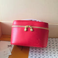 LV Nice Nano Cosmetic 20 Bag Rose Red Epi Leather 275223