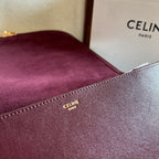 Celine Besace Soft Triome Burgundy Handbag in Lambskin 276303