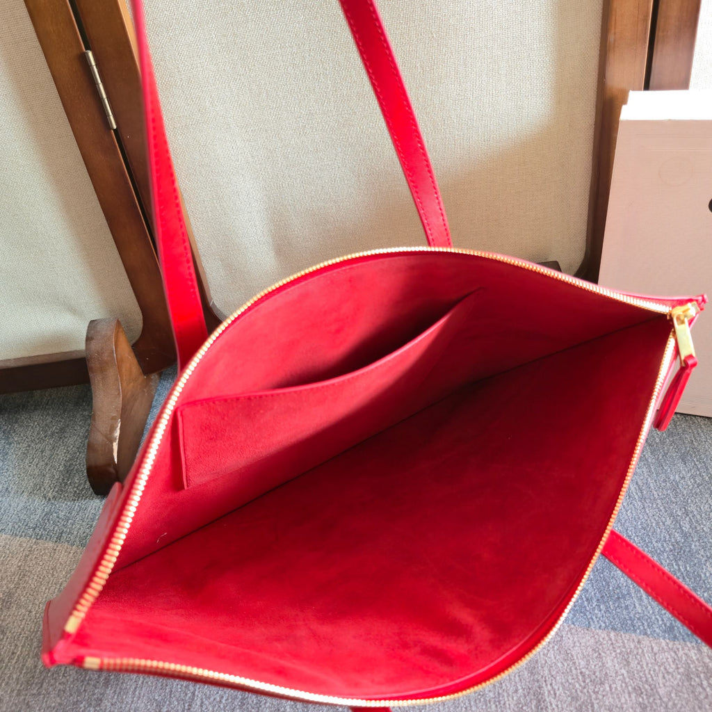 Celine 26 New Smiley Face Red Bag in Cowhide 276209