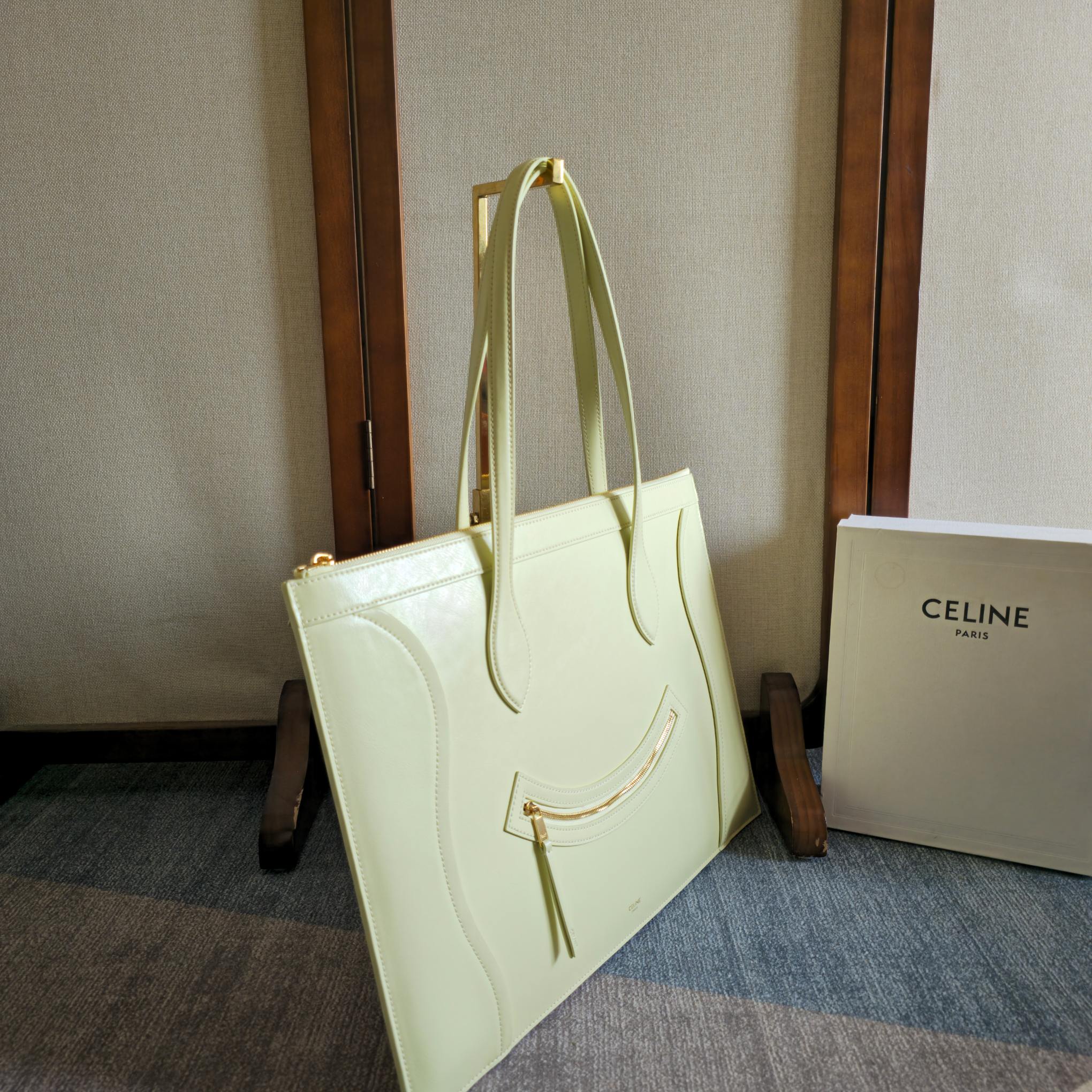 Celine 26 New Smiley Face Citrus Bag in Cowhide 276205
