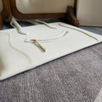 Celine 26 New Smiley Face White Bag in Cowhide 276203