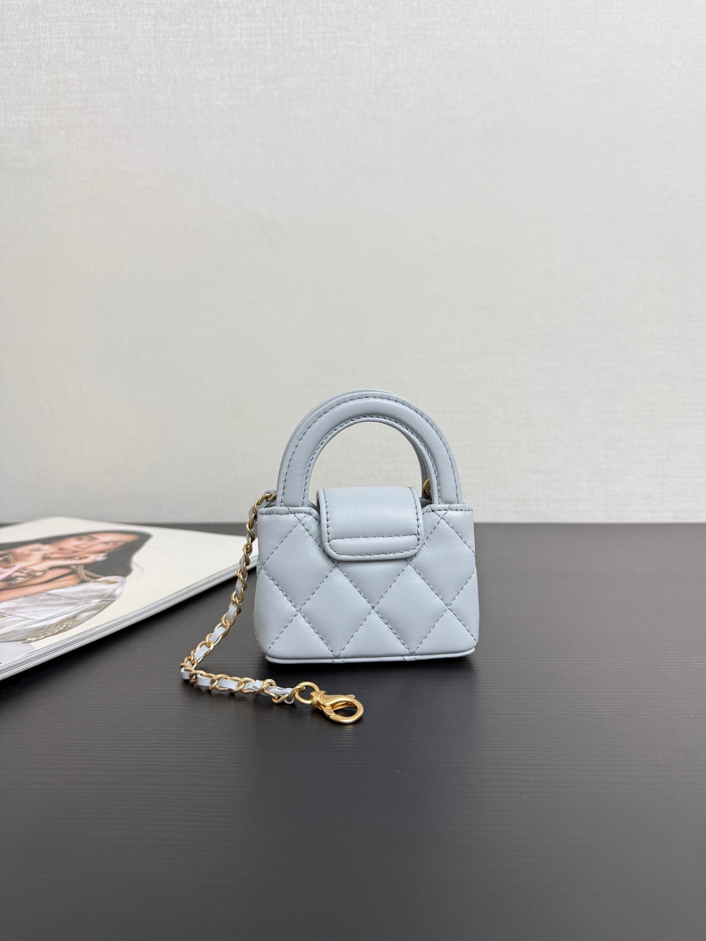 CC 26 Mini Kelly Bag 10 Blue in Sheepskin