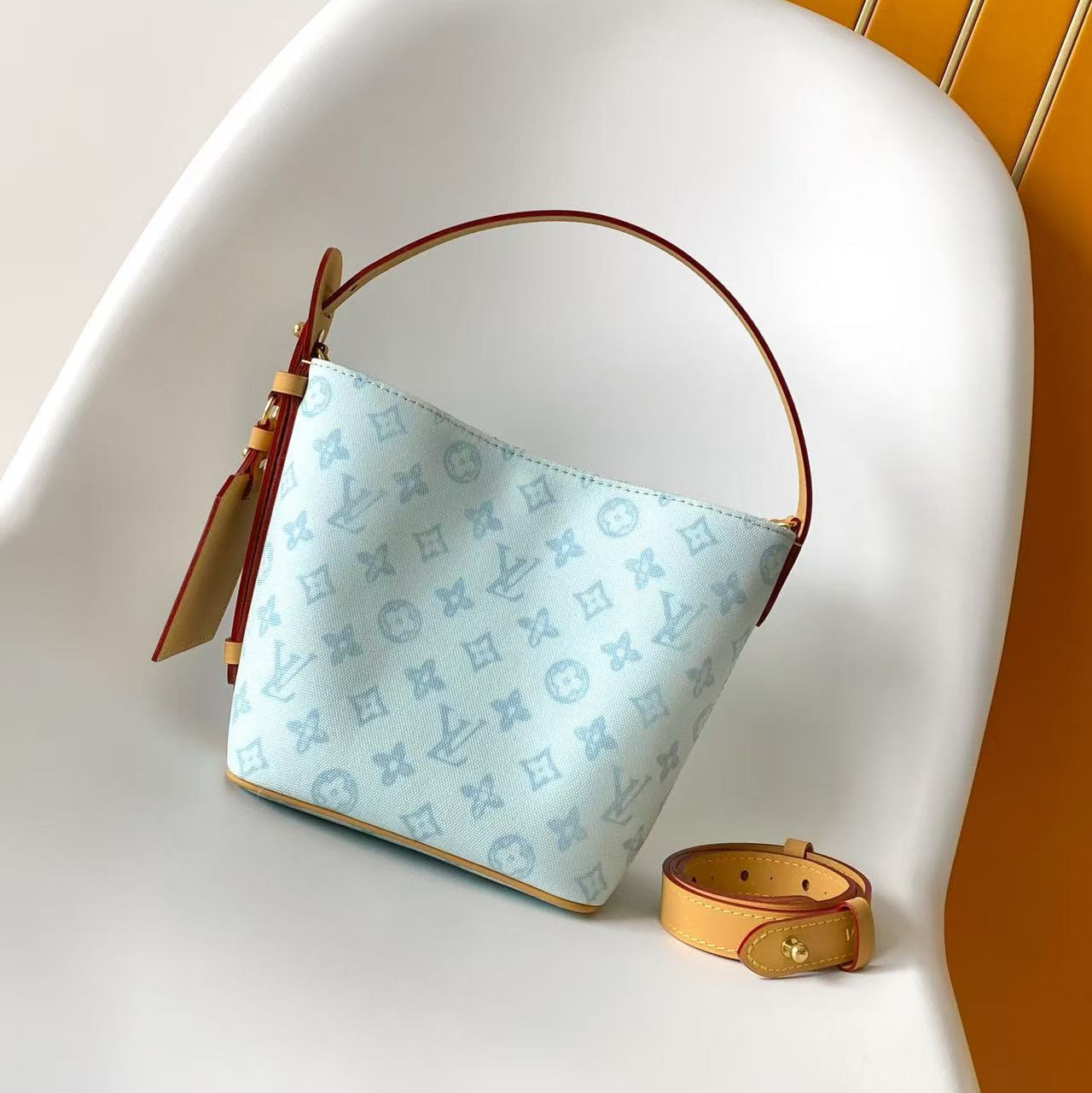 LV M27529 All-In BB Handbag 18 Light Blue Monogram and Damier Pattern 278106