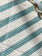 CC 26 Striped Woven Beach Bag 46 Blue in Cowhide