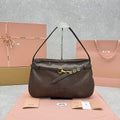 Miu Miu Aventure Shoulder Bag 40cm Brown in Sheepskin