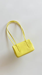 MM 26 Coco Long Shoulder Strap Flap Yellow Bag in Cowhide