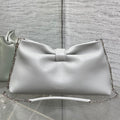 Dior 26 Bow Chain Bag in Light Gray Lambskin