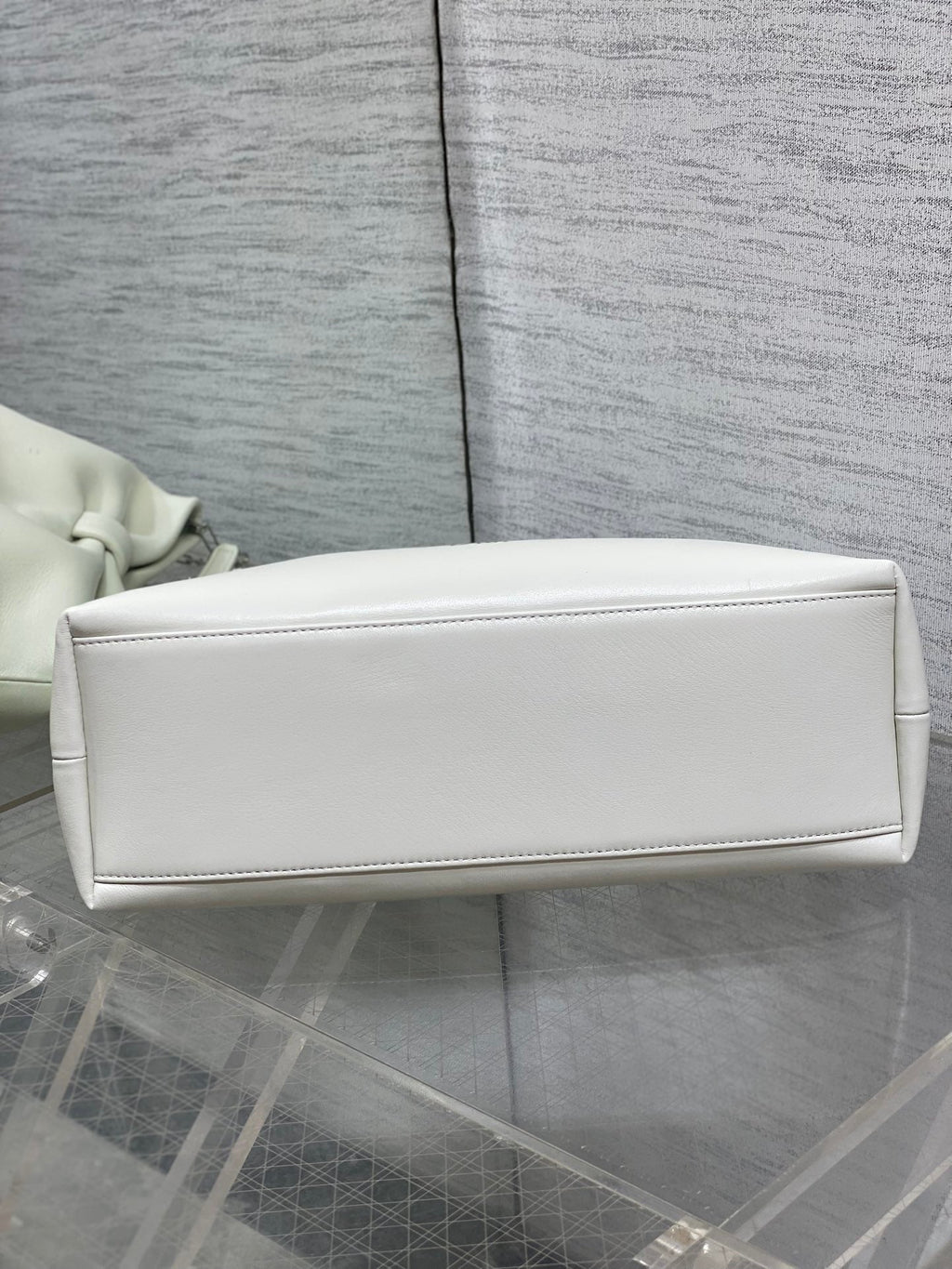 Dior 26 Bow Chain Bag in White Lambskin