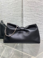 Dior 26 Bow Chain Bag in Black Lambskin