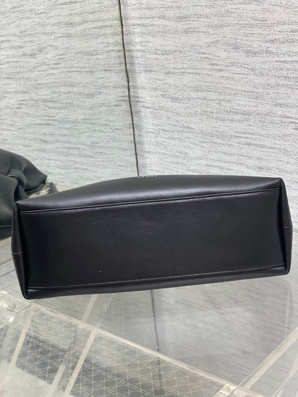 Dior 26 Bow Chain Bag in Black Lambskin