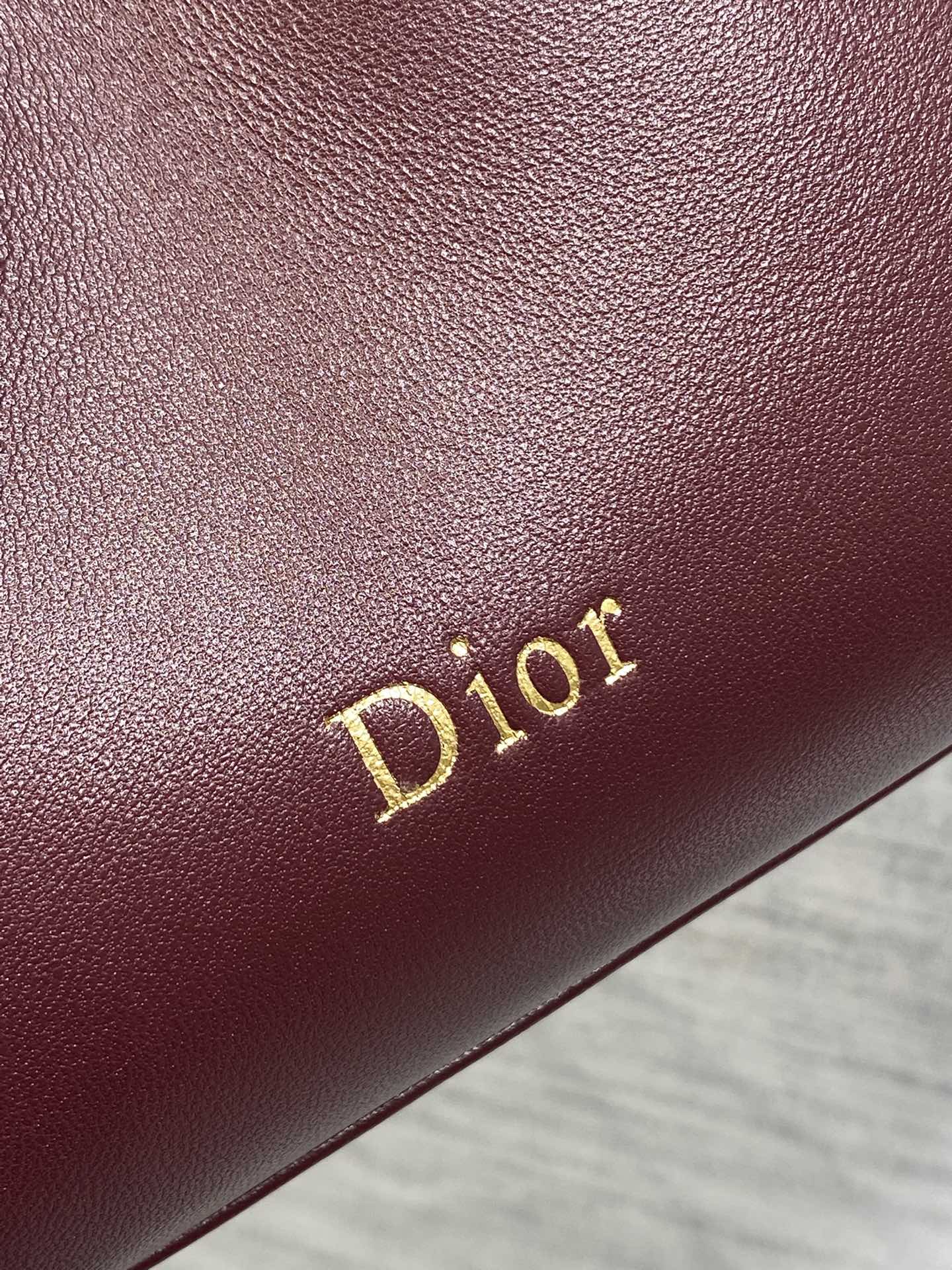 Dior 26 Bow Chain Bag in Burgundy Lambskin