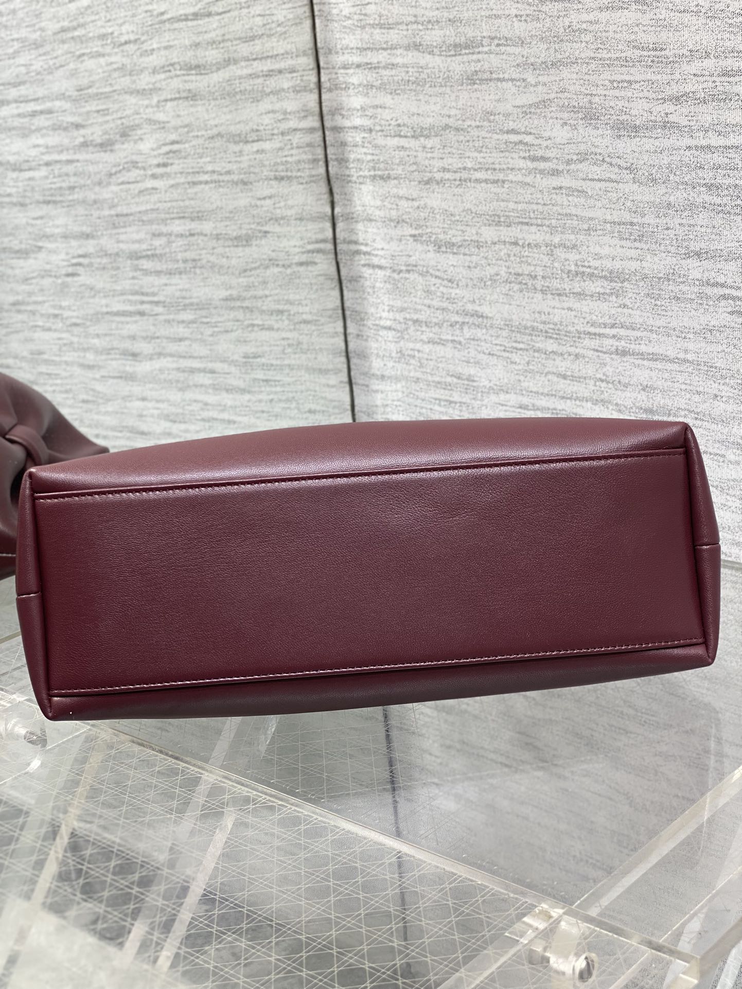 Dior 26 Bow Chain Bag in Burgundy Lambskin