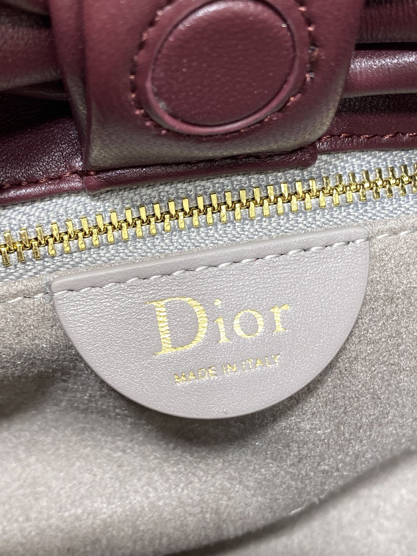 Dior 26 Bow Chain Bag in Burgundy Lambskin