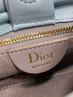 Dior 26 Bow Chain Bag in Blue Lambskin