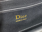 Dior 26 Bow Pearl Chain Clutch In Black Glossy Lambskin GHW