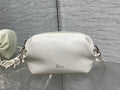 Dior 26 Bow Pouch 20cm in White Lambskin