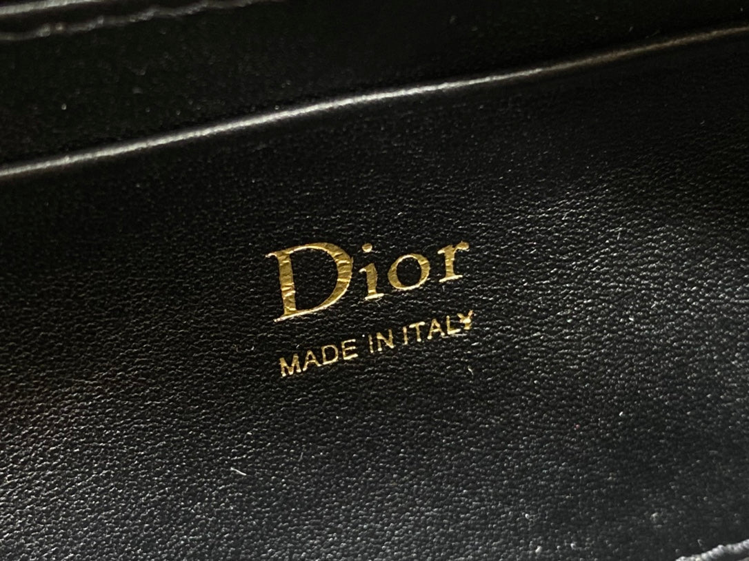 Dior 26 Bow Pouch 20cm in Black Lambskin