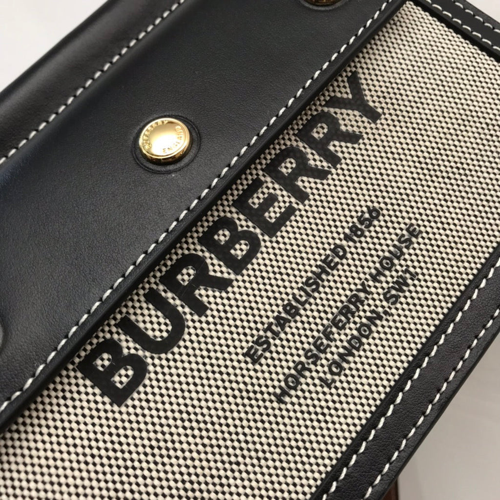 B-Berry - BB  Mini Horseferry Print Title Bag With Pocket Detail Black For Women, Bags 7.5in/19LO 80428521