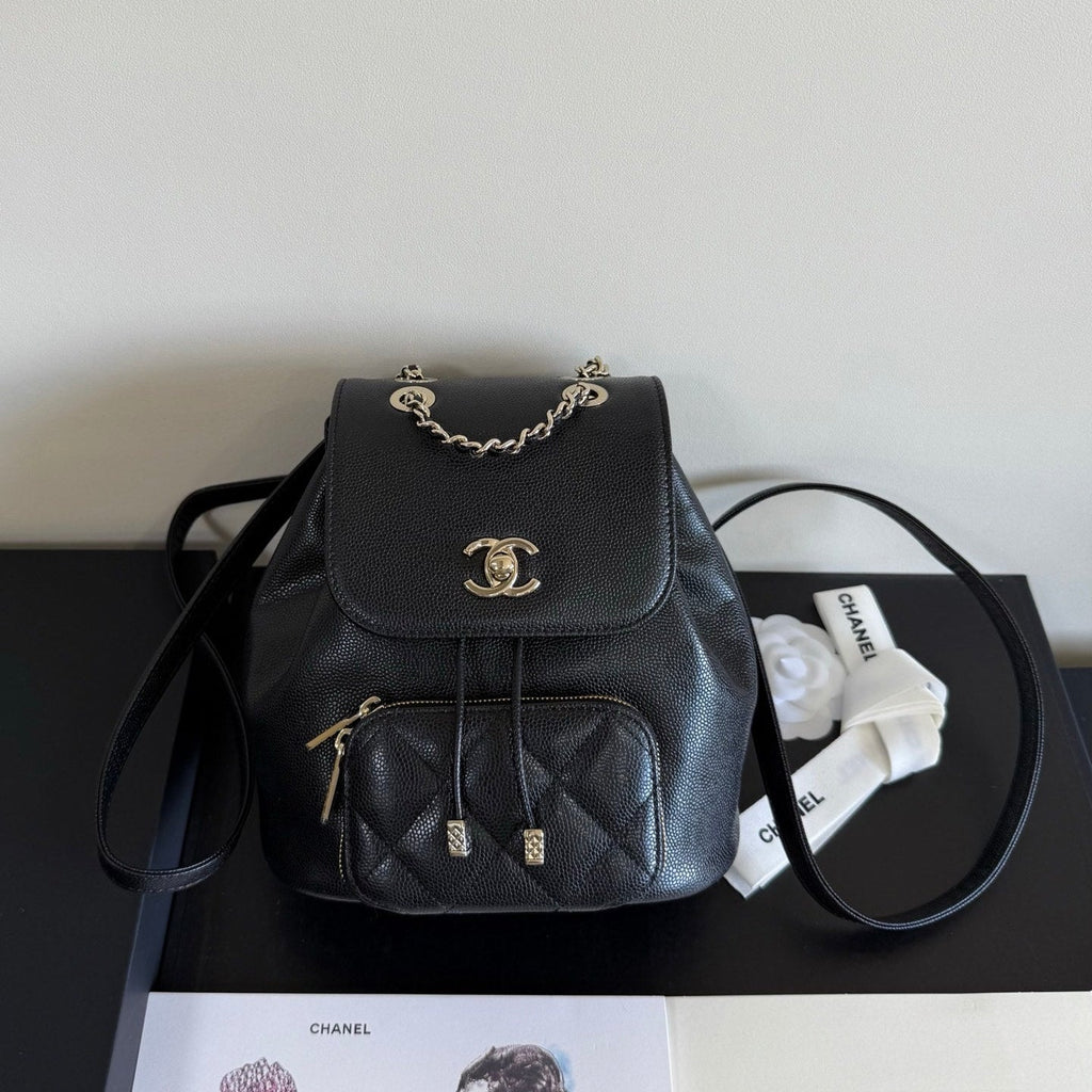 Chanel Affinity Duma Backpack 20cm Black in Cowhide