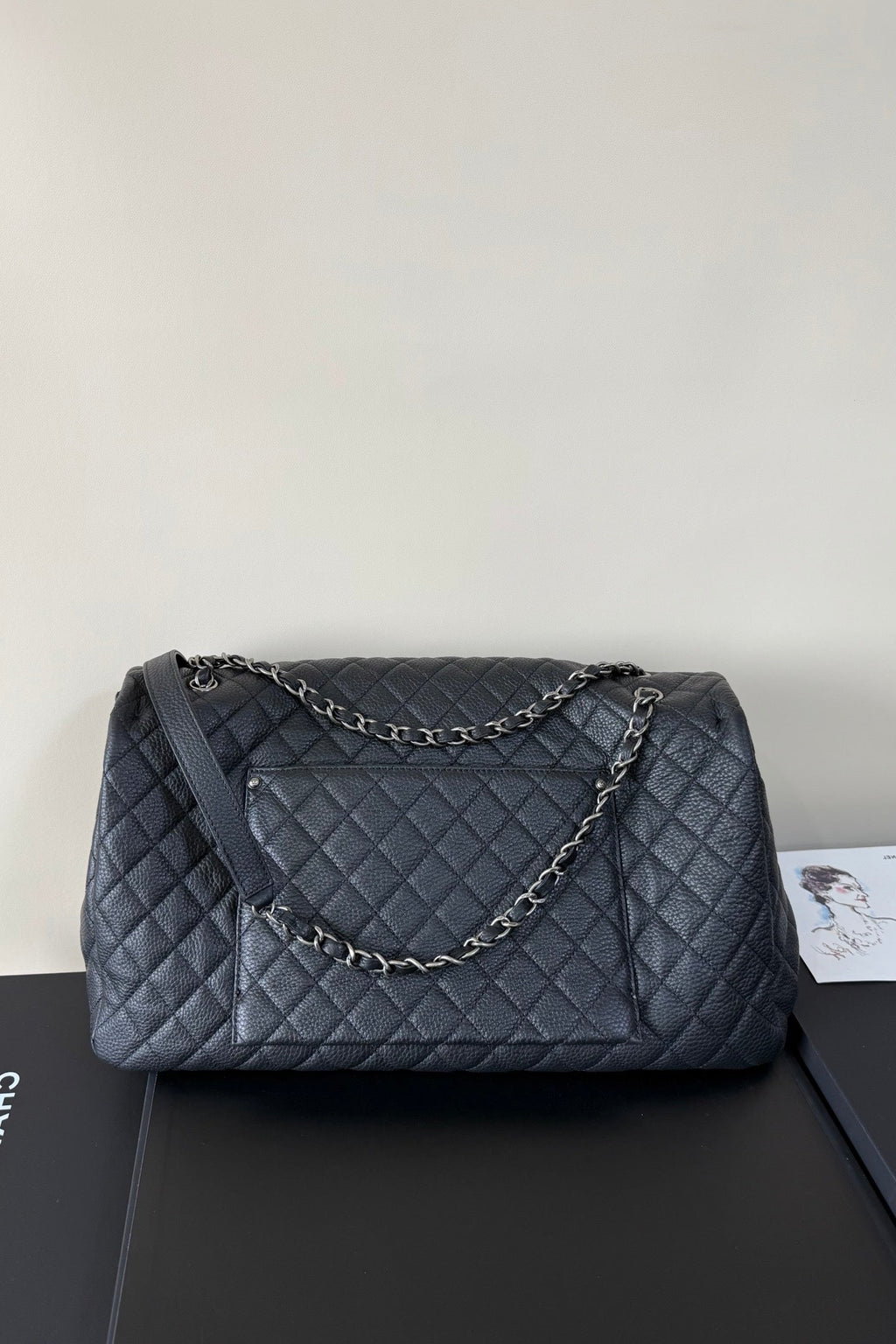 Chanel Carry-on bag 45cm Black in Cowhide