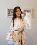 CHL -  Coco Handle Quilted Lizard Handle Bag 24LO Caviar Leather Gold Hardware Spring/SuMM - er Act 1 Collection, White