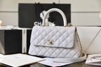 CHL -  Coco With Top Handle Bag Gold Toned Hardware White For Women 9.4in/24LO